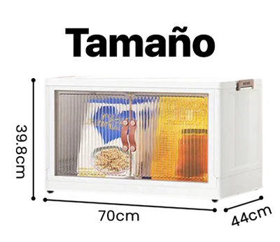 Kit Cajas Organizadoras Apilables con Ruedas y Puerta Frontal - BoxMax