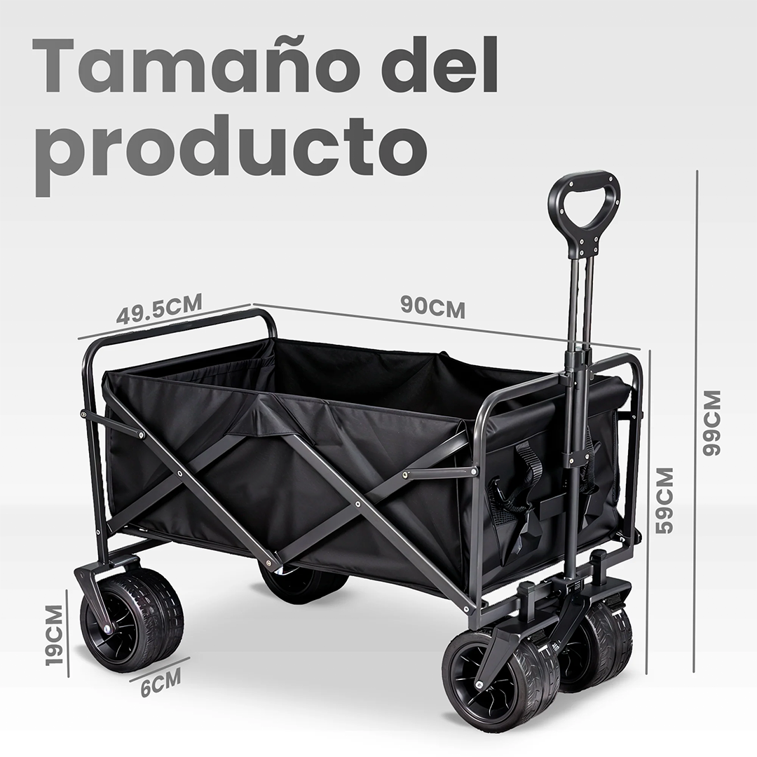 Carro de Compra Plegable Resistente y de Gran Capacidad