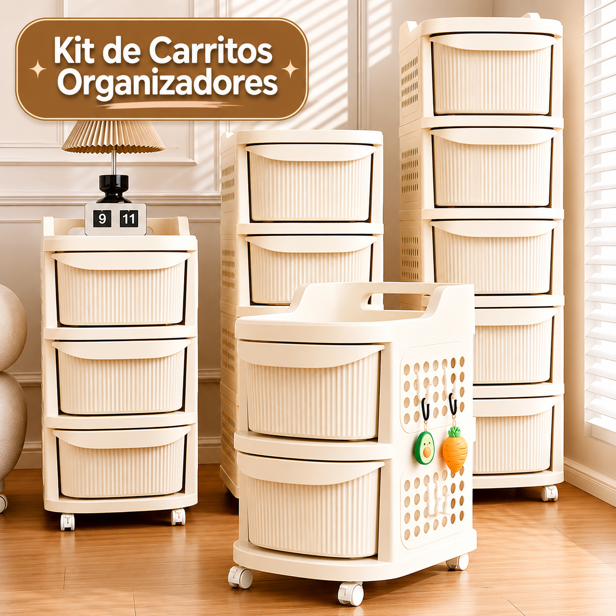 Kit de Carritos Organizadores - Roll Home