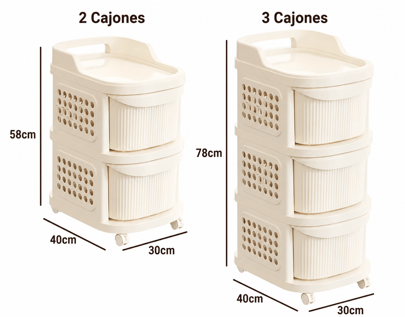 Kit de Carritos Organizadores - Roll Home